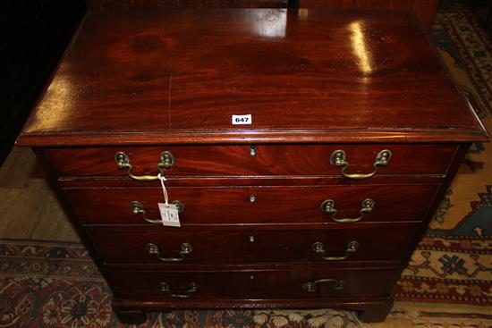 George III mahogany chest of drawers(-)